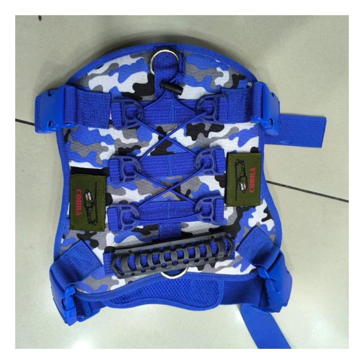 PACK4 CINTURON PARA PERRO GRANDE AZUL TACTICO TALLA XL CON AJUSTE COMODO Y+PAPEL REGALO - 2