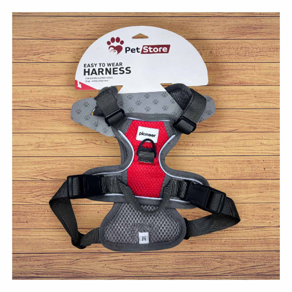PACK2 SOLUCION DE PASEO PARA PERRO ROJO TALLA S AJUSTABLE Y+REGALO STICKER - 3