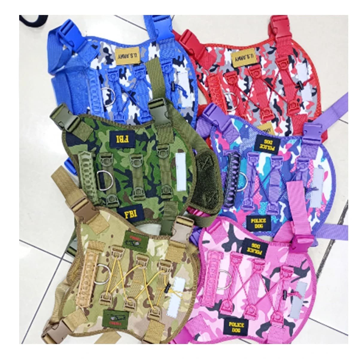 PACK2 EQUIPO PARA CACHORRO AZUL TACTICO TALLA XL COMODO Y DURABLE PARA USO DIARIO - 3