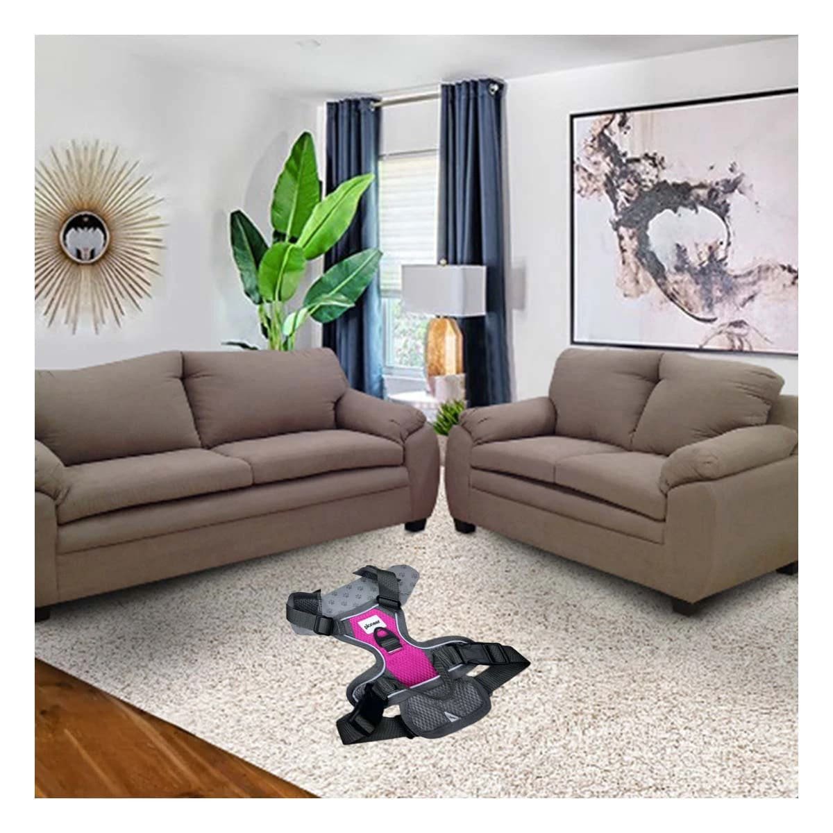 PACK2 EQUIPO PARA PERRO FUCSIA TALLA L ARNES CON HEBILLA REFORZADA - 2