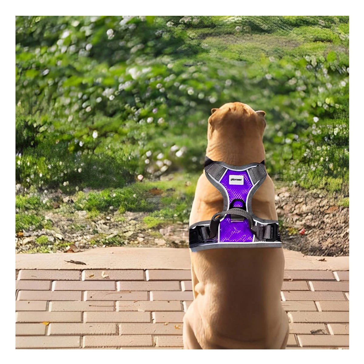 CHALECO PARA PERRO MORADO TALLA XL CON TELA RESISTENTE Y COMODO Y+PAPEL REGALO - 3