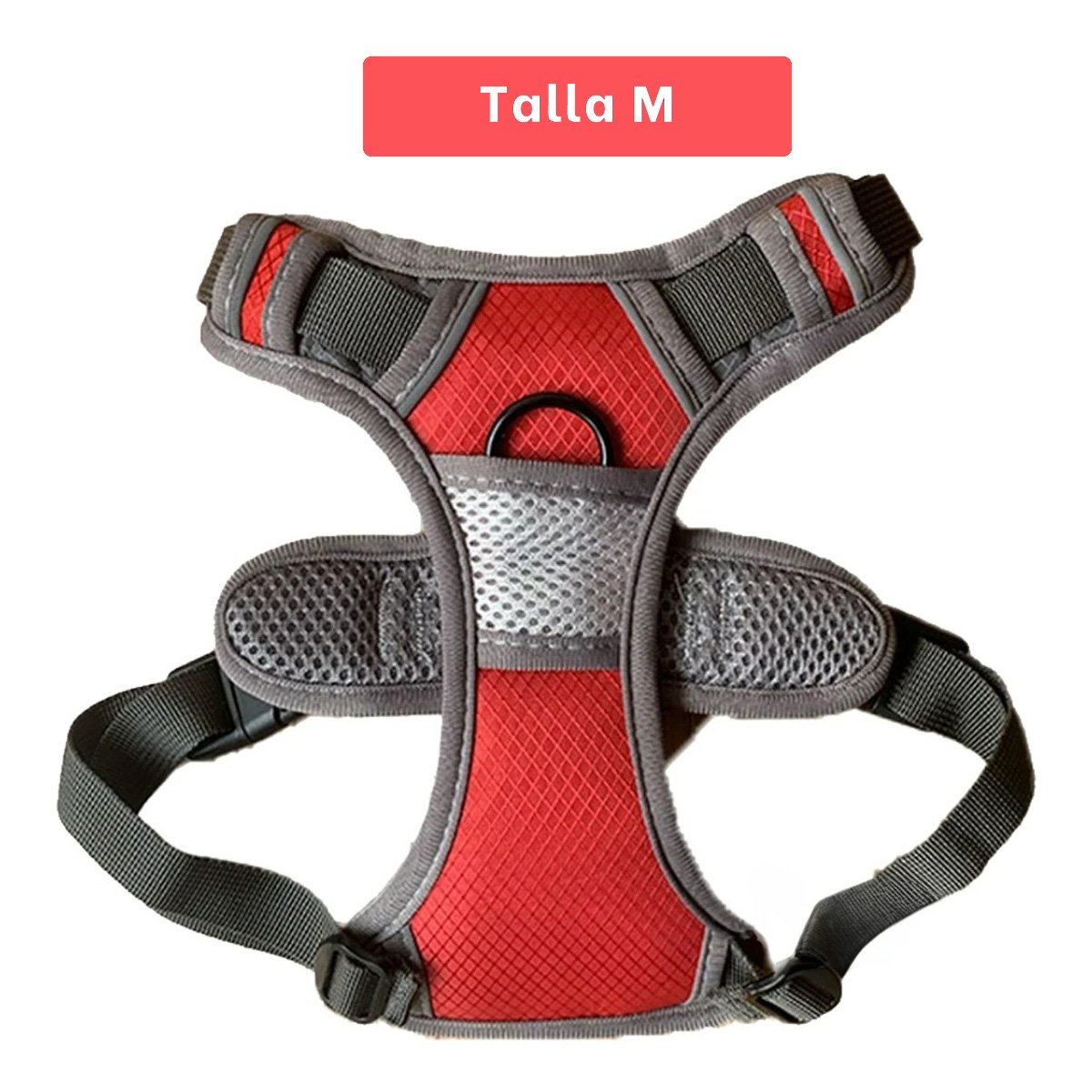 PECHERA SEGURA PARA PERRO ROJO TALLA M CON CONTROL TOTAL EN PASEOS - 3