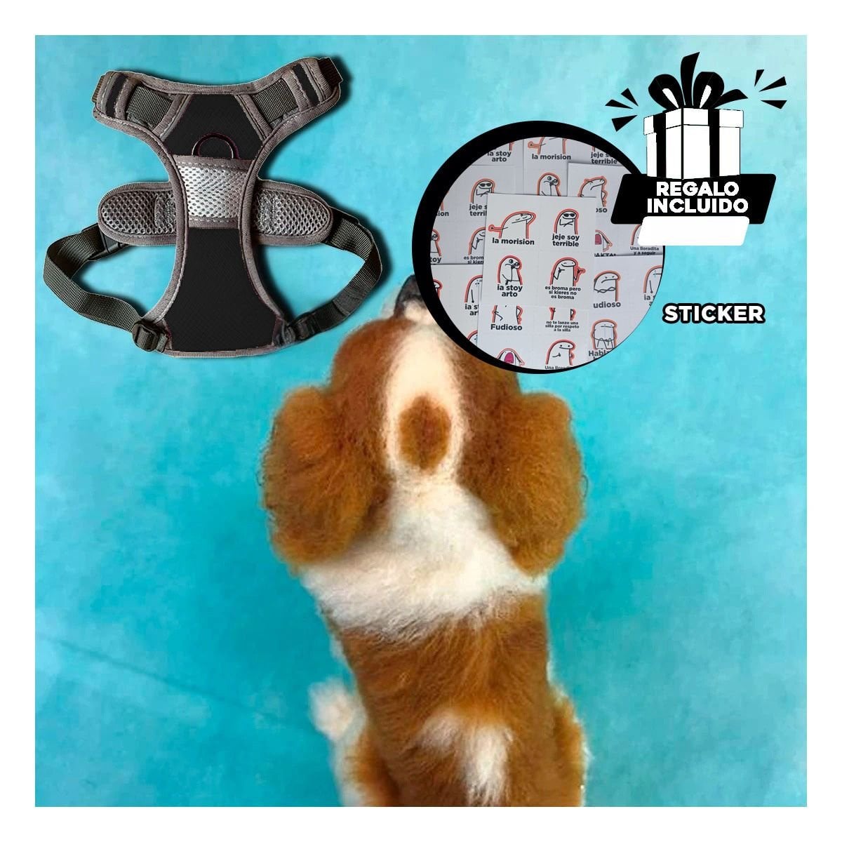 PROTECTOR PARA PERRO NEGRO TALLA M CON ERGONOMIA Y SEGURIDAD OPTIMA Y+REGALO STICKER - 1