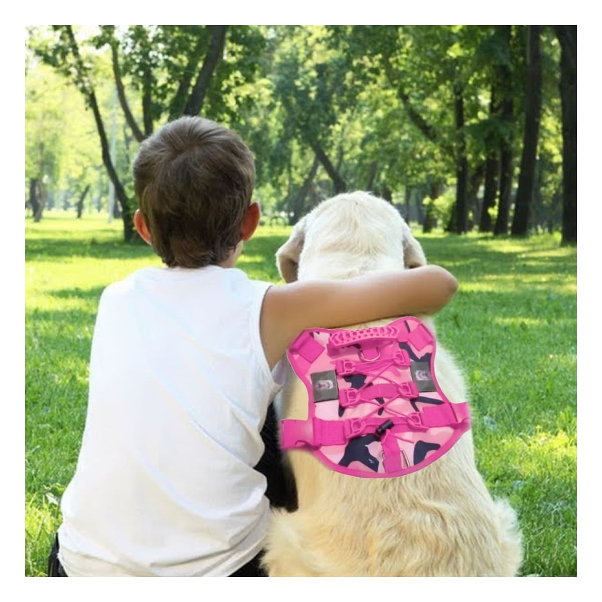 PACK6 PECHERA PARA PERRO ROSADO TACTICO TALLA XL CON MATERIAL TRANSPIRABLE - 5