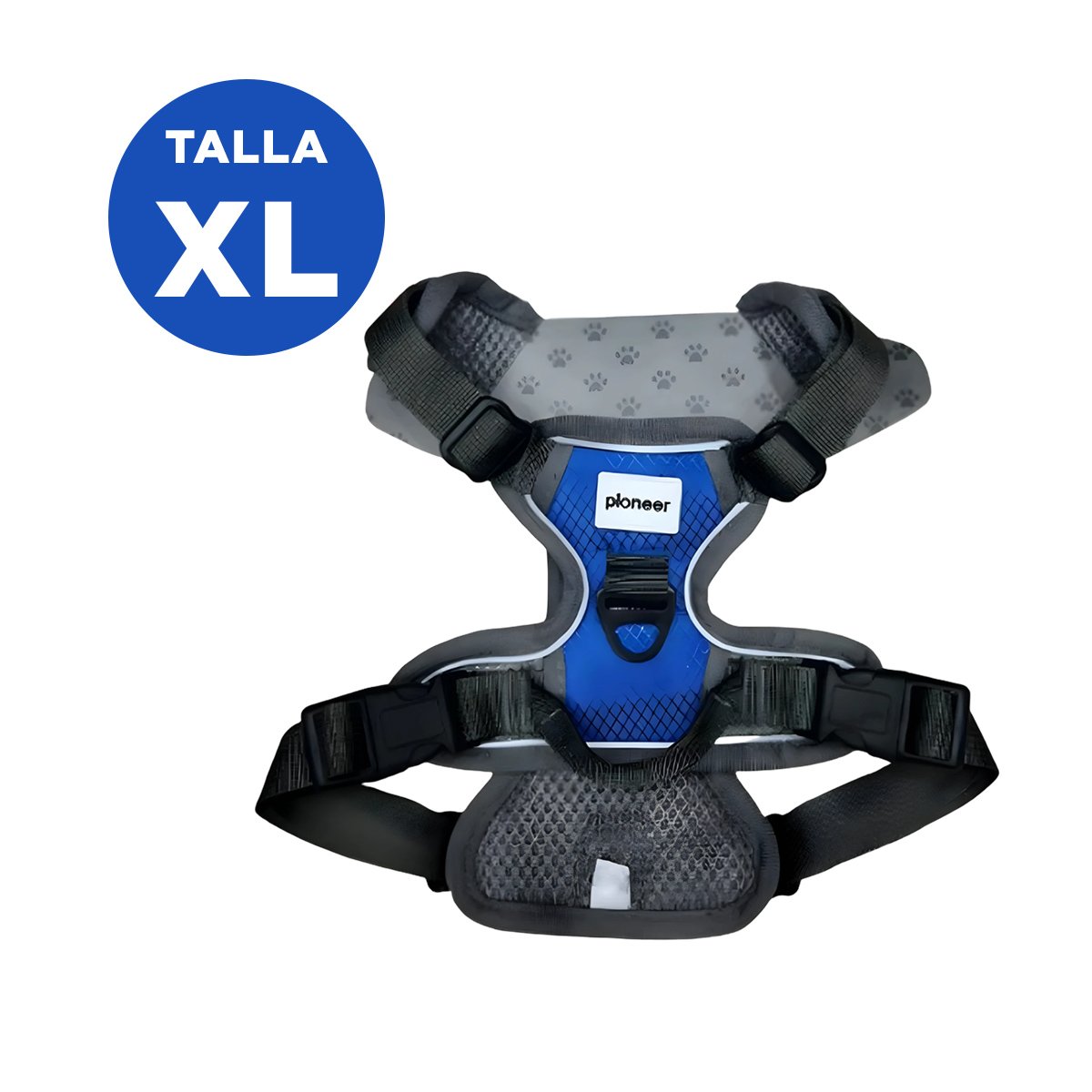 CHALECO PARA PERRO AZUL TALLA XL FACIL DE COLOCAR Y AJUSTABLE Y+LIGAS REGALO - 3