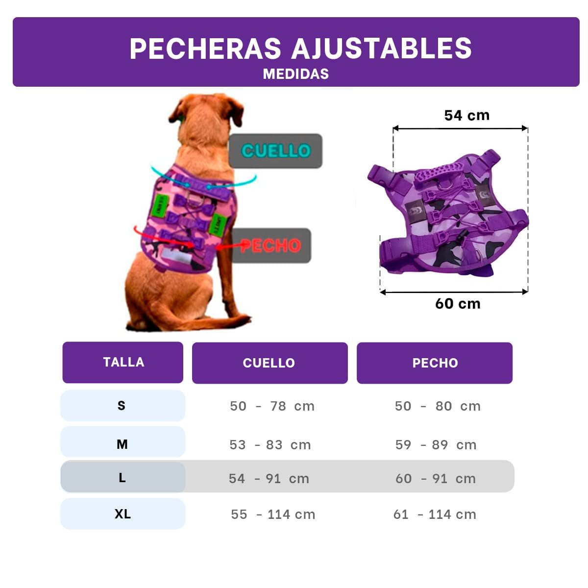 PACK4 CINTURON PARA PERRO ACTIVO MORADO TALLA L PARA PASEOS Y ENTRENAMIENTO Y+PAPEL REGALO - 4