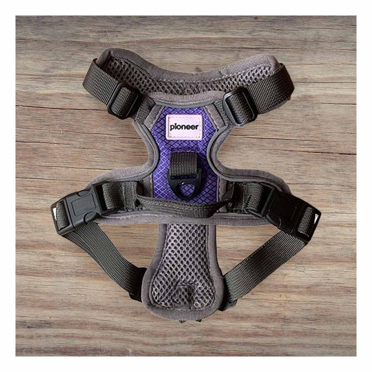 PACK4 SISTEMA DE SUJECION PARA PERRO MORADO TALLA S AJUSTABLE Y+REGALO STICKER - 3