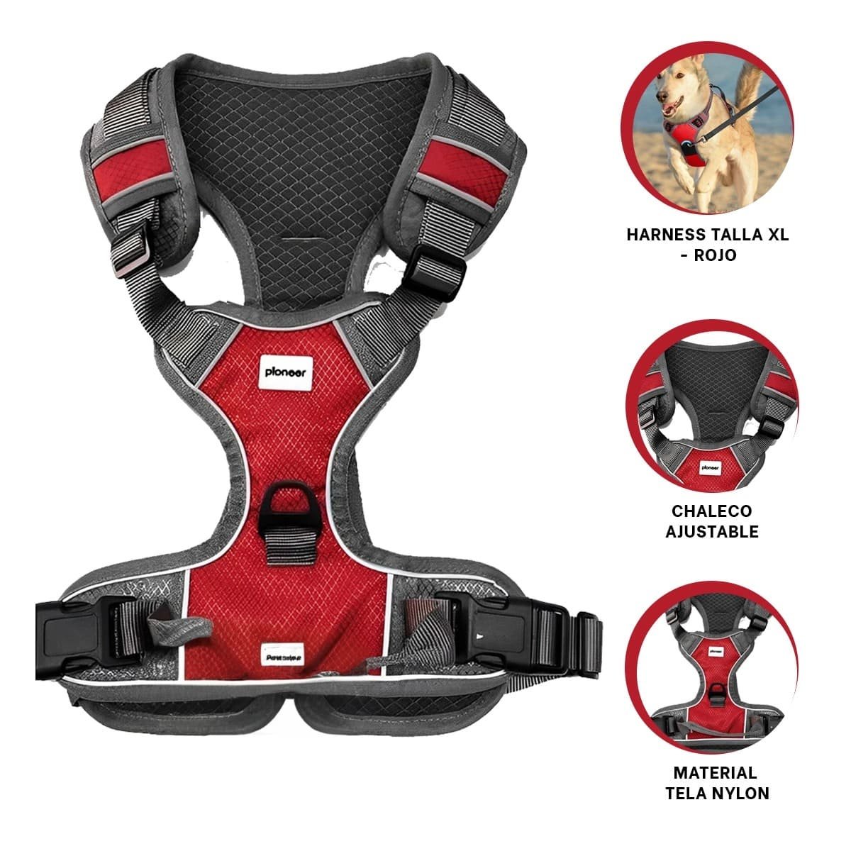 CHALECO PARA MASCOTA CON DISEÑO ERGONOMICO Y AJUSTE SEGURO PARA SALIDAS Y+LIGAS REGALO - 3