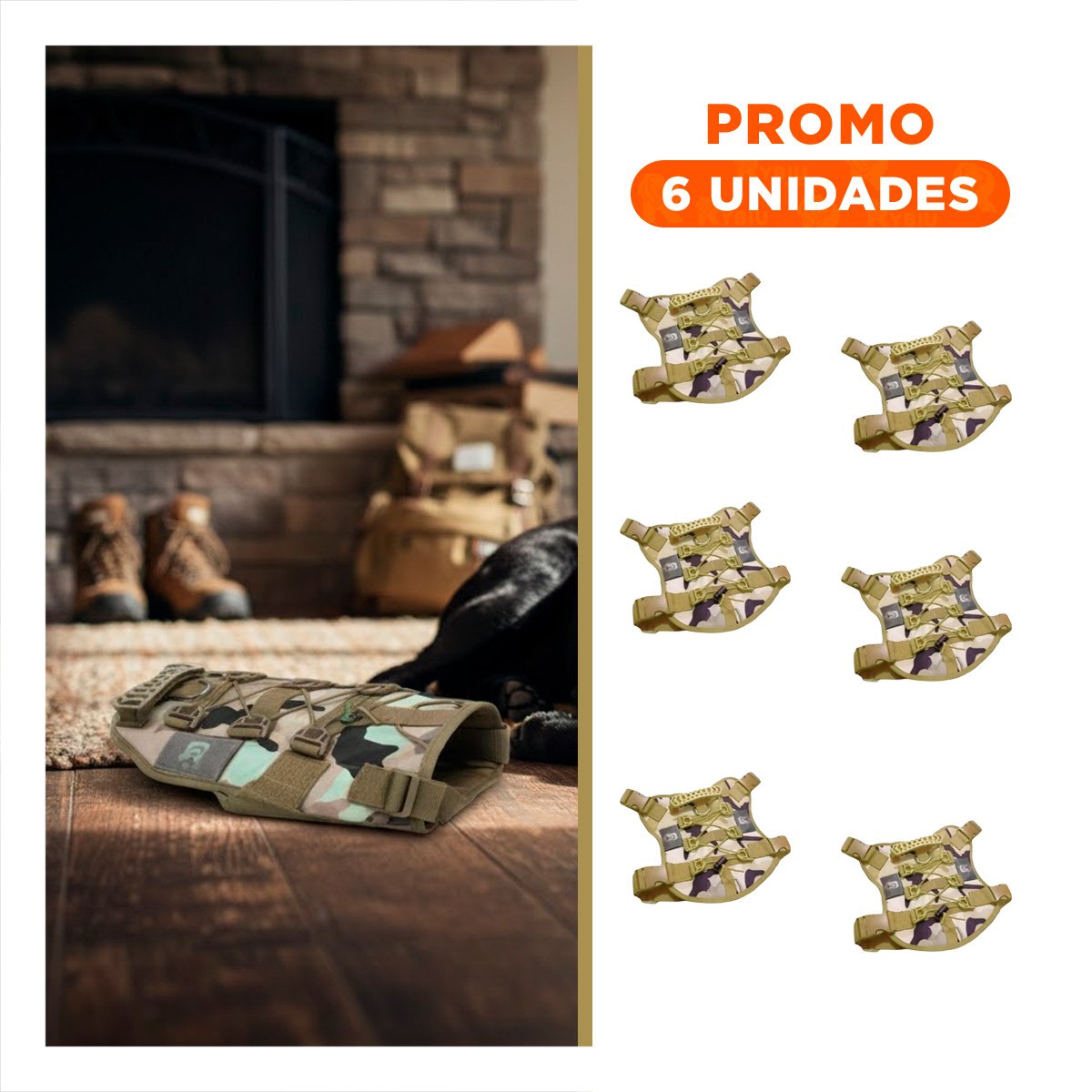 PACK6 PECHERA RESISTENTE PARA PERRO VERDE CLARO TALLA L CHALECO LIGERO - 1