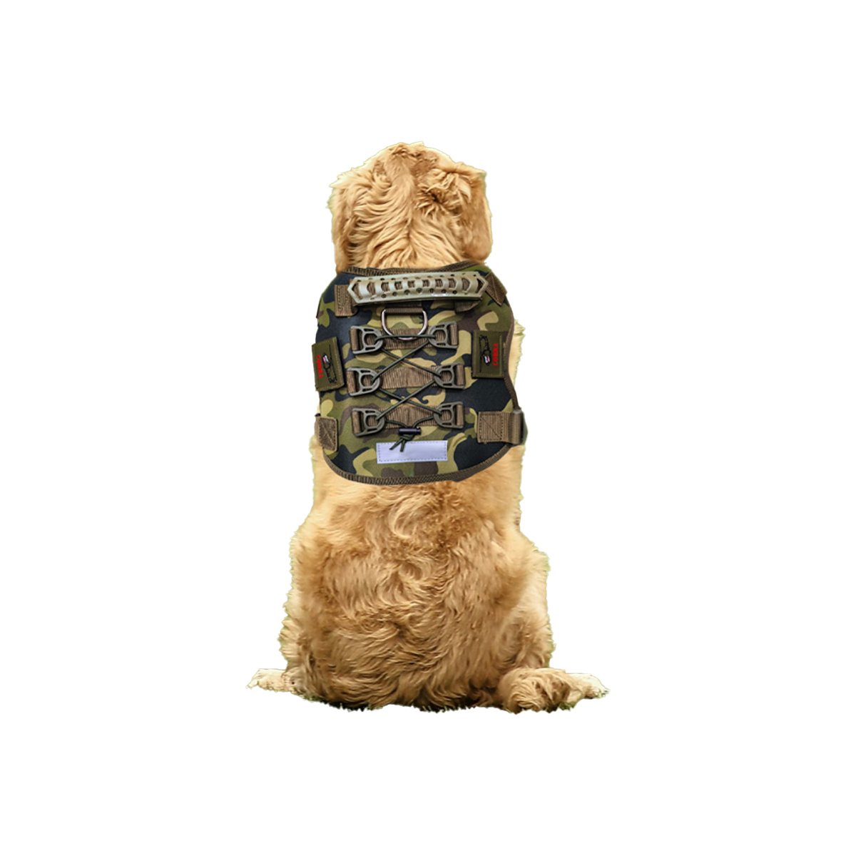 EQUIPO COMODO PARA PERRO VERDE CLARO TALLA L CHALECO TACTICO AJUSTABLE Y+REGALO STICKER - 3