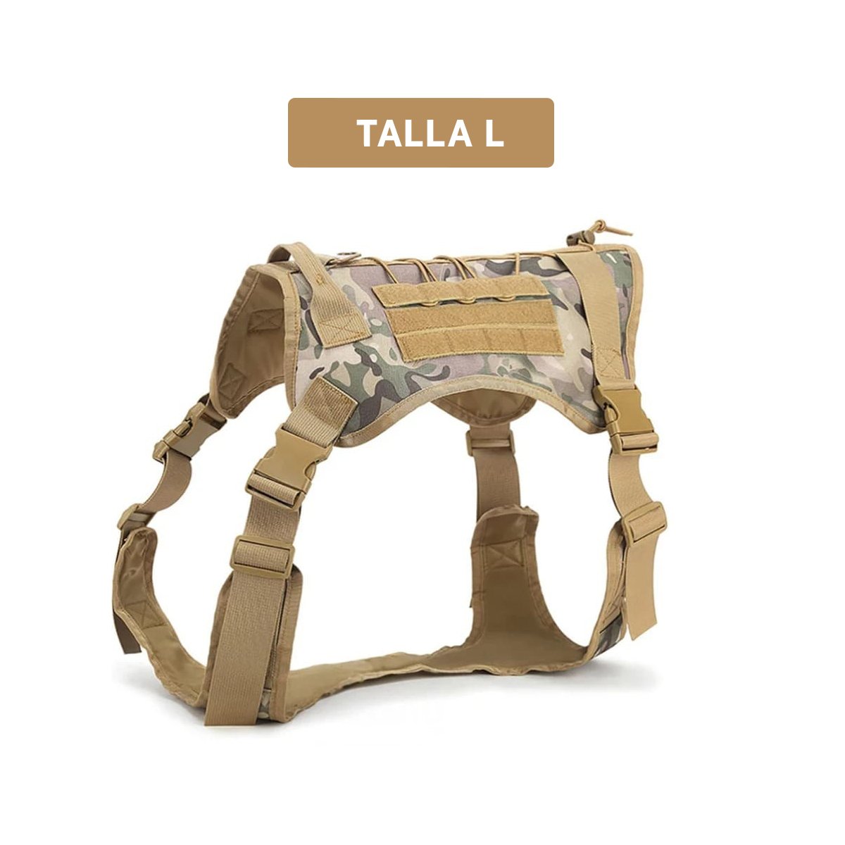 EQUIPO COMODO PARA PERRO VERDE CLARO TALLA L CHALECO TACTICO AJUSTABLE Y+REGALO STICKER - 4