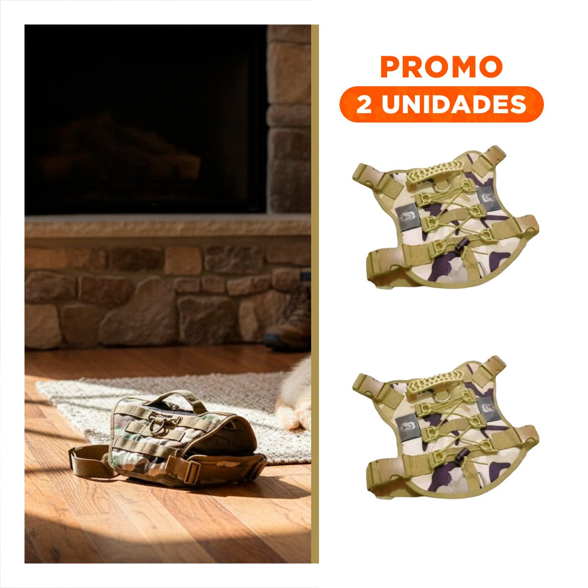 PACK2 EQUIPO RESISTENTE PARA PERRO VERDE CLARO TALLA L CHALECO LIGERO - 1