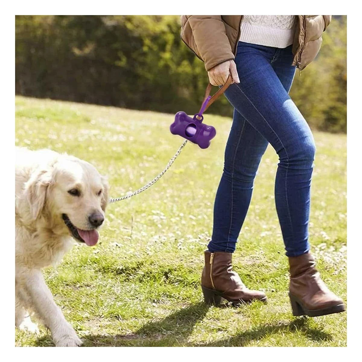 PACK2 CONTENEDOR DE BOLSAS MORADO TIPO HUESO FACIL DE TRANSPORTAR Y+PAPEL REGALO - 5
