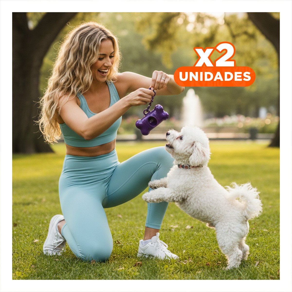 PACK2 DISPENSADOR PORTATIL MORADO PARA MASCOTAS CON ESTILO SENCILLO Y+REGALO STICKER - 1
