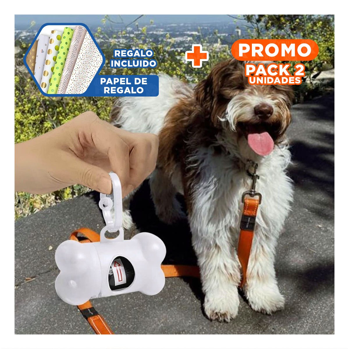 PACK2 CONTENEDOR DE BOLSAS BLANCO TIPO HUESO FACIL DE TRANSPORTAR Y+PAPEL REGALO - 1