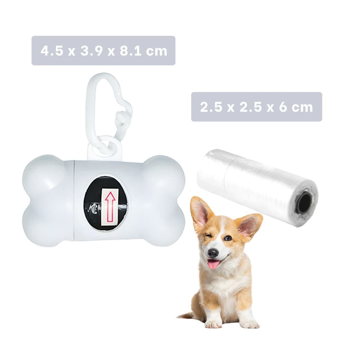 PACK12 PORTA BOLSAS CANINO BLANCO DISENO COMPACTO Y LIGERO Y+REGALO STICKER - 4