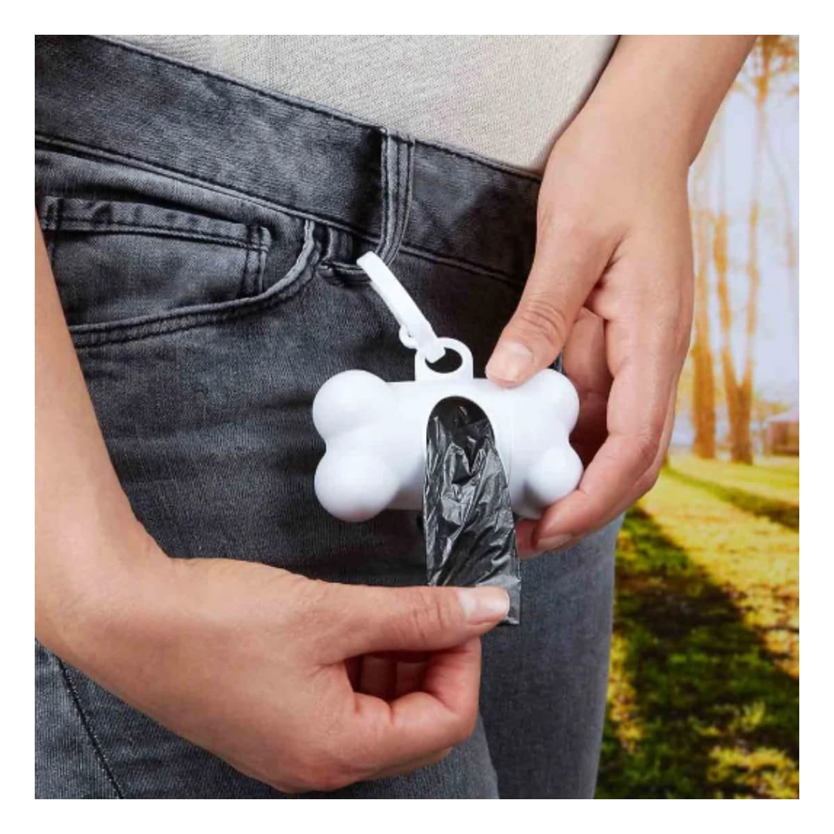 PACK12 PORTA BOLSAS CANINO BLANCO DISENO COMPACTO Y LIGERO Y+REGALO STICKER - 5