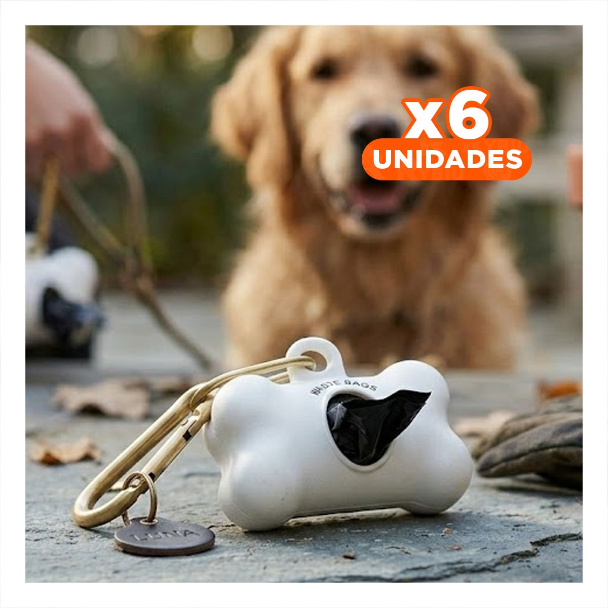 PACK6 ACCESORIO HIGIENICO BLANCO PARA MASCOTAS USO DIARIO PRACTICO Y+REGALO STICKER - 1