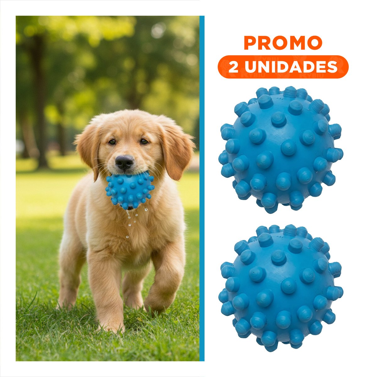 PACK2 ACCESORIO PARA PERRO CELESTE TIPO CHIRIMOLLA CON BUEN AGARRE - 1