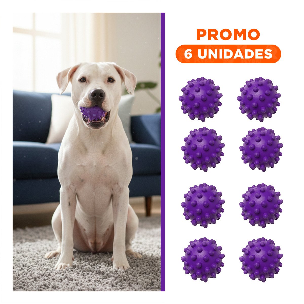 PACK6 ACCESORIO MORADO TIPO CHIRIMOLLA PARA MASCOTAS DISENO FUNCIONAL - 1