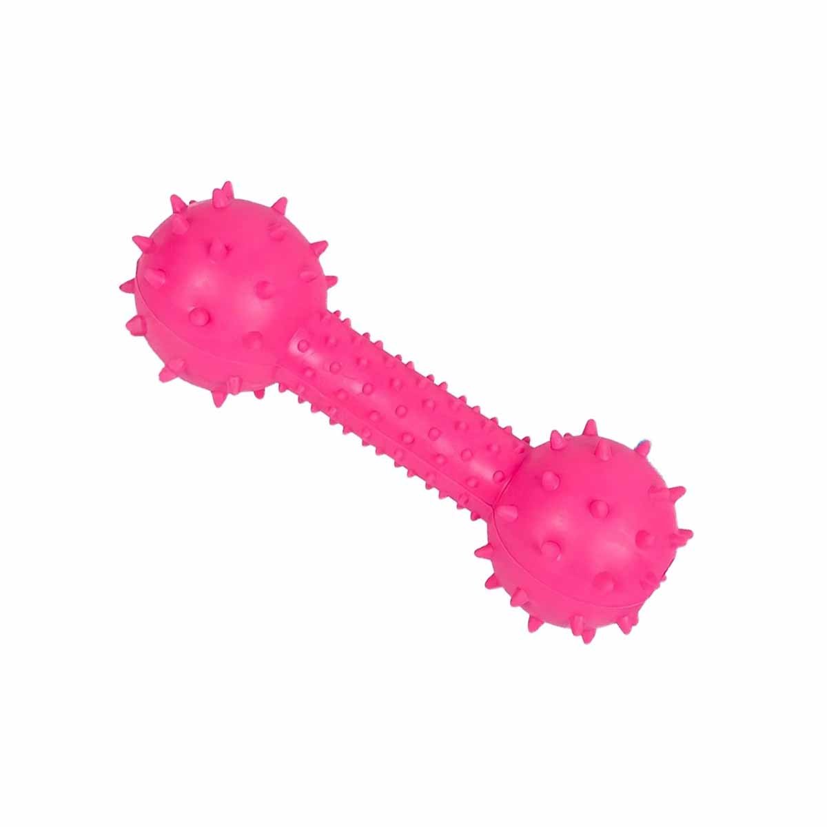 PACK6 JUGUETE HUESO ROSADO CON EXTREMOS CON RELIEVE ANTIESTRES Y+REGALO STICKER - 2
