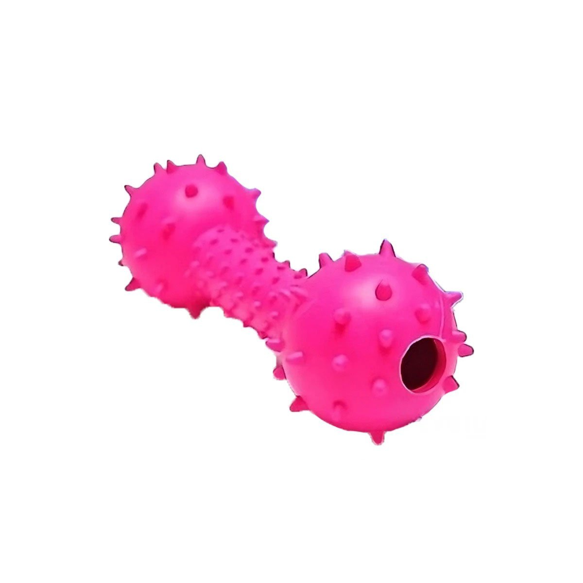 PACK12 HUESO ROSADO CON BOLAS PARA MAYOR INTERACCION DE LA MASCOTA Y+REGALO STICKER - 2