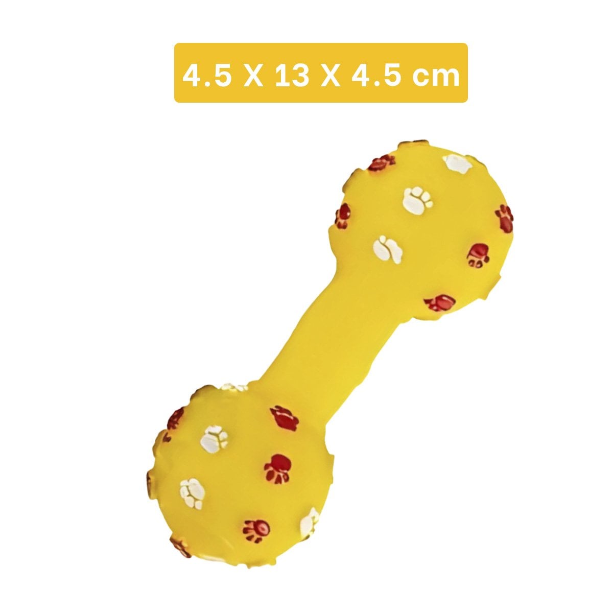 PACK2 HUESO PARA MASCOTA COLOR AMARILLO CON DETALLES DECORATIVOS DE HUELLAS Y+REGALO STICKER - 4
