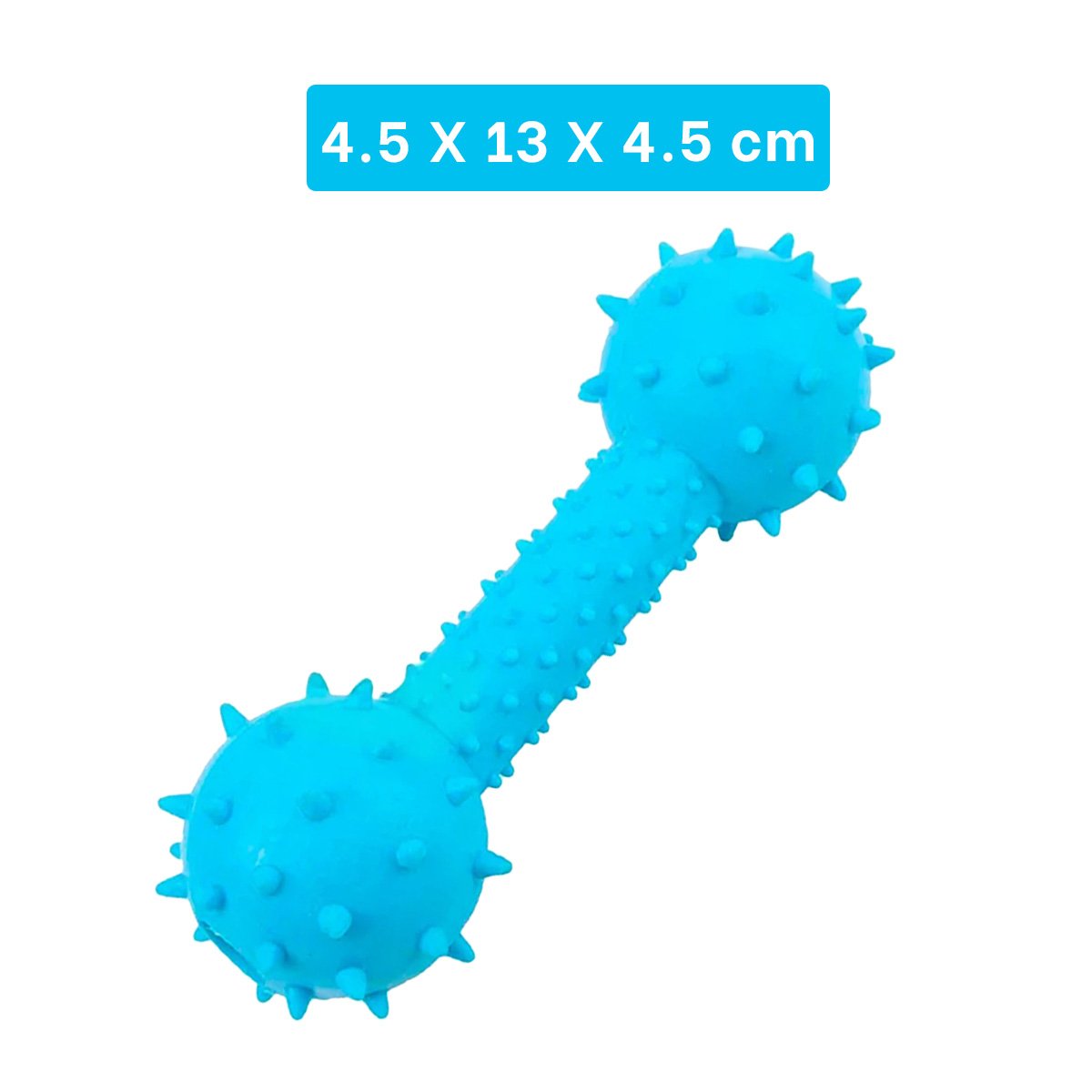 PACK6 JUGUETE PARA MASCOTA TIPO HUESO CELESTE CON RELIEVE ESTIMULANTE Y+REGALO STICKER - 4