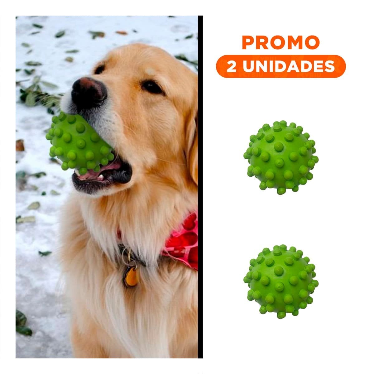 PACK2 MORDEDOR TEXTURIZADO CAUCHO VERDE DISENO ERGONOMICO Y SEGURO - 1