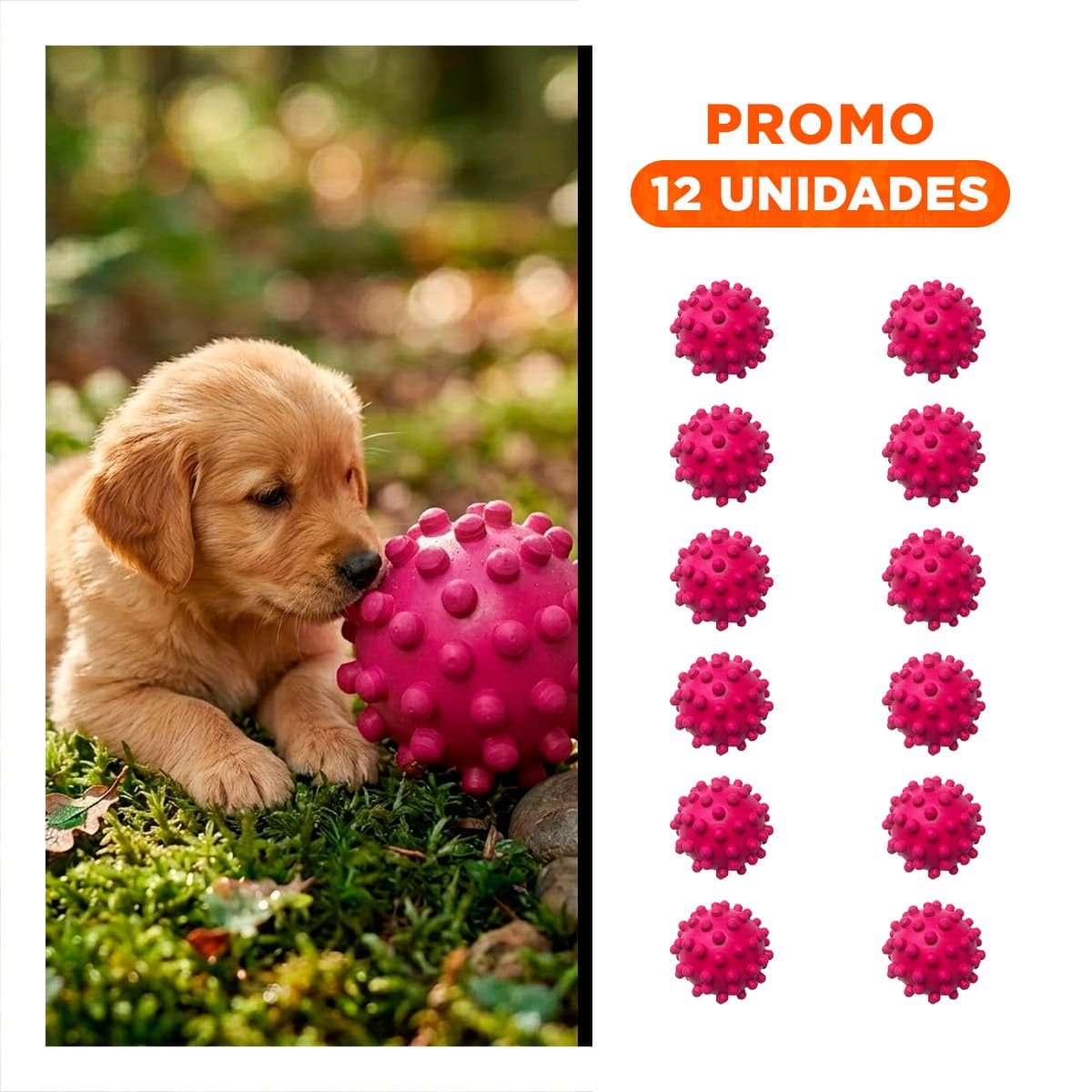 PACK12 MORDEDOR PEQUENO CAUCHO ROSADO DISENO CHIRIMOLLA PARA JUEGOS ACTIVOS Y+REGALO STICKER - 1