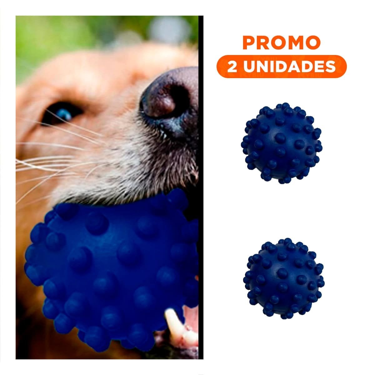 PACK2 JUGUETE RESISTENTE DE CAUCHO AZUL CHIRIMOLLA GRANDE PARA PERROS JUGUETONES - 1
