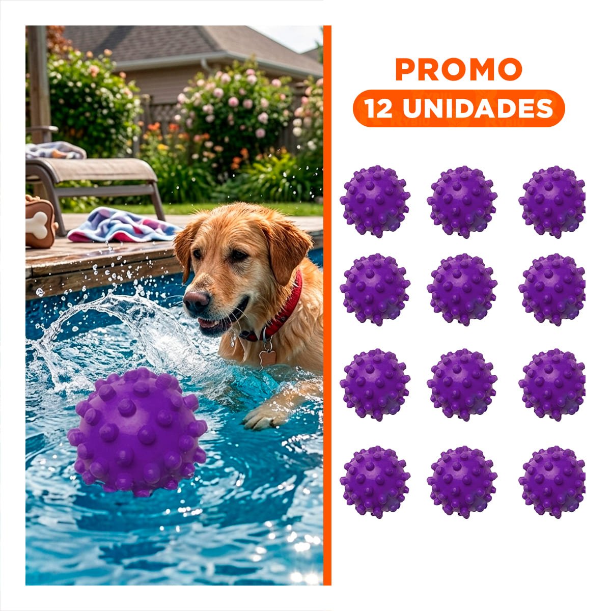 PACK12 DISPOSITIVO CANINO CAUCHO MORADO GRANDE CON DISENO ANTIDESLIZANTE Y+REGALO STICKER - 1