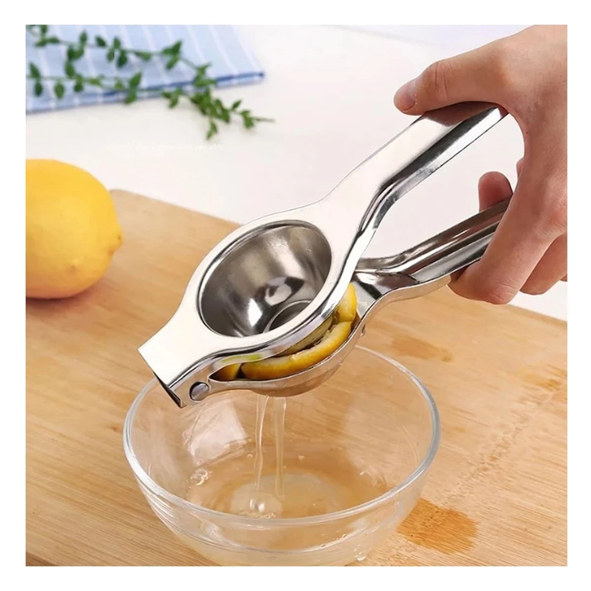 PACK12 EXTRACTOR EN COLOR PLATEADO DE COCINA 21 CM X 6 CM PARA LIMON EN METAL - 2
