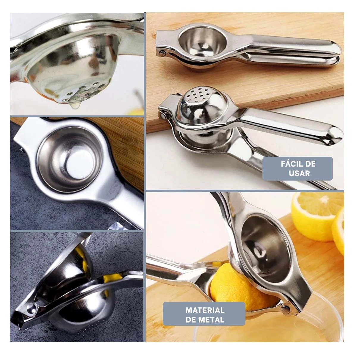 PACK12 UTENSILIO EN COLOR PLATEADO PARA LIMON 21 CM X 6 CM EN METAL RESISTENTE Y+PAPEL REGALO - 2