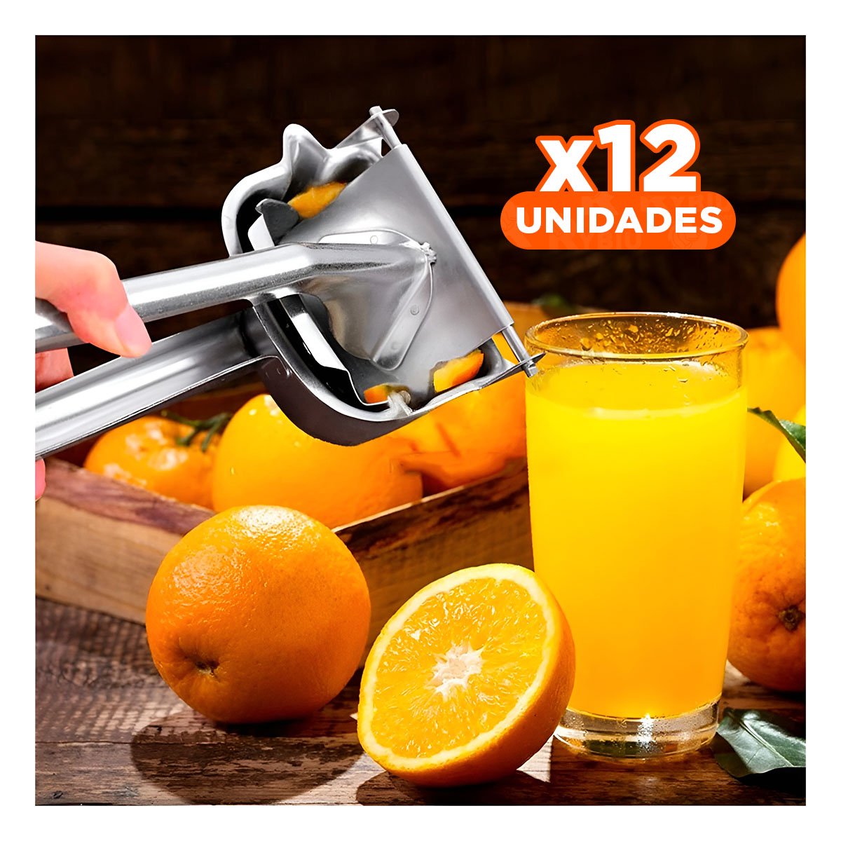 PACK12 EXTRACTOR EN COLOR PLATEADO DE COCINA PARA NARANJA EN ACERO INOXIDABLE - 1
