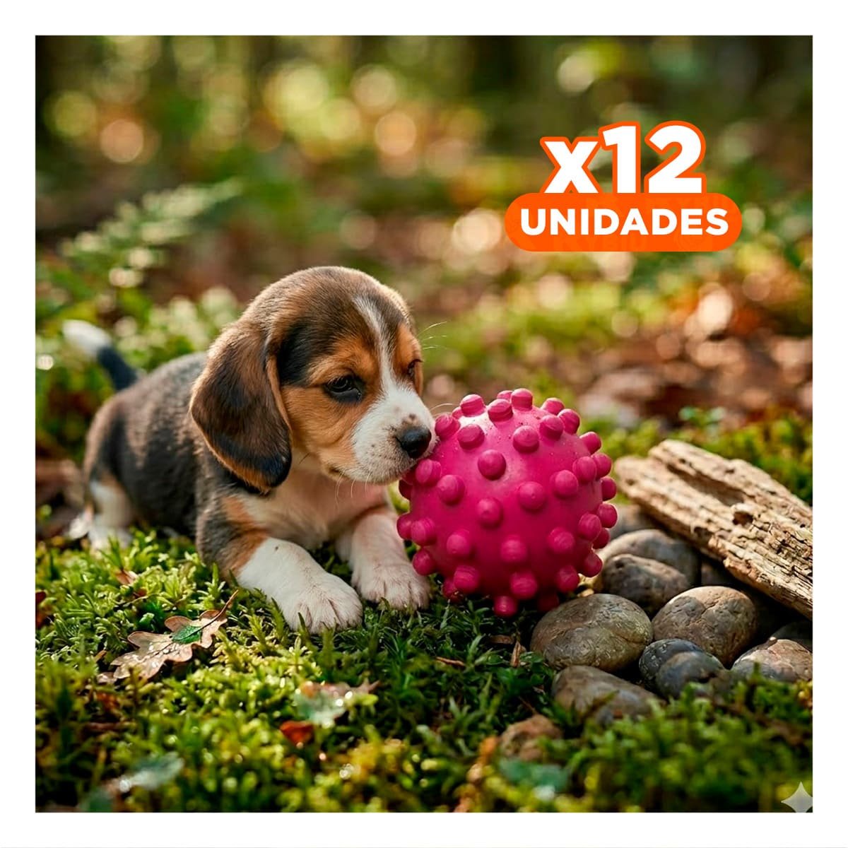 PACK12 ACCESORIO DE ESTIMULACION CHIRIMOLLA ROSADO MASCOTAS CON DISENO FUNCIONAL - 1