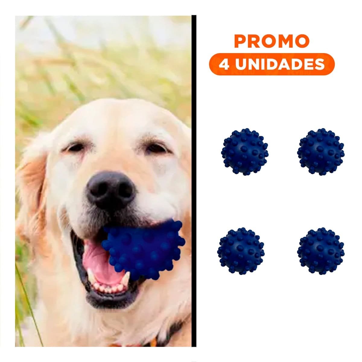 PACK4 DISPOSITIVO CANINO DE CAUCHO AZUL GRANDE CON DISENO ERGONOMICO Y+REGALO STICKER - 1