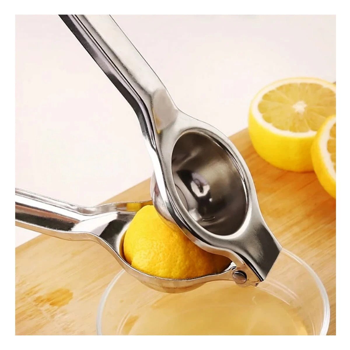PACK4 EXTRACTOR EN COLOR PLATEADO 21 CM X 6 CM PARA LIMON EN METAL Y+REGALO STICKER - 3