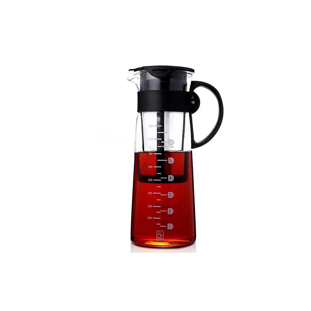 PACK2 TANQUE DE VIDRIO 900 ML CON FILTRO Y TAPA NEGRA PARA HOGAR Y+REGALO STICKER - 2