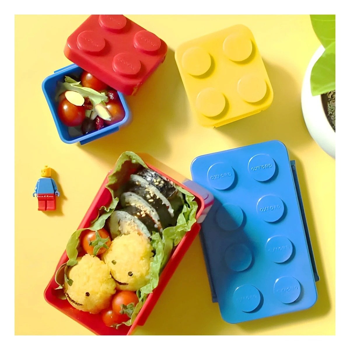 PACK2 SET EN VARIOS COLORES PARA INFANTES DE 3 TAPERES EN PLASTICO PARA GUARDAR ALIMENTOS - 2