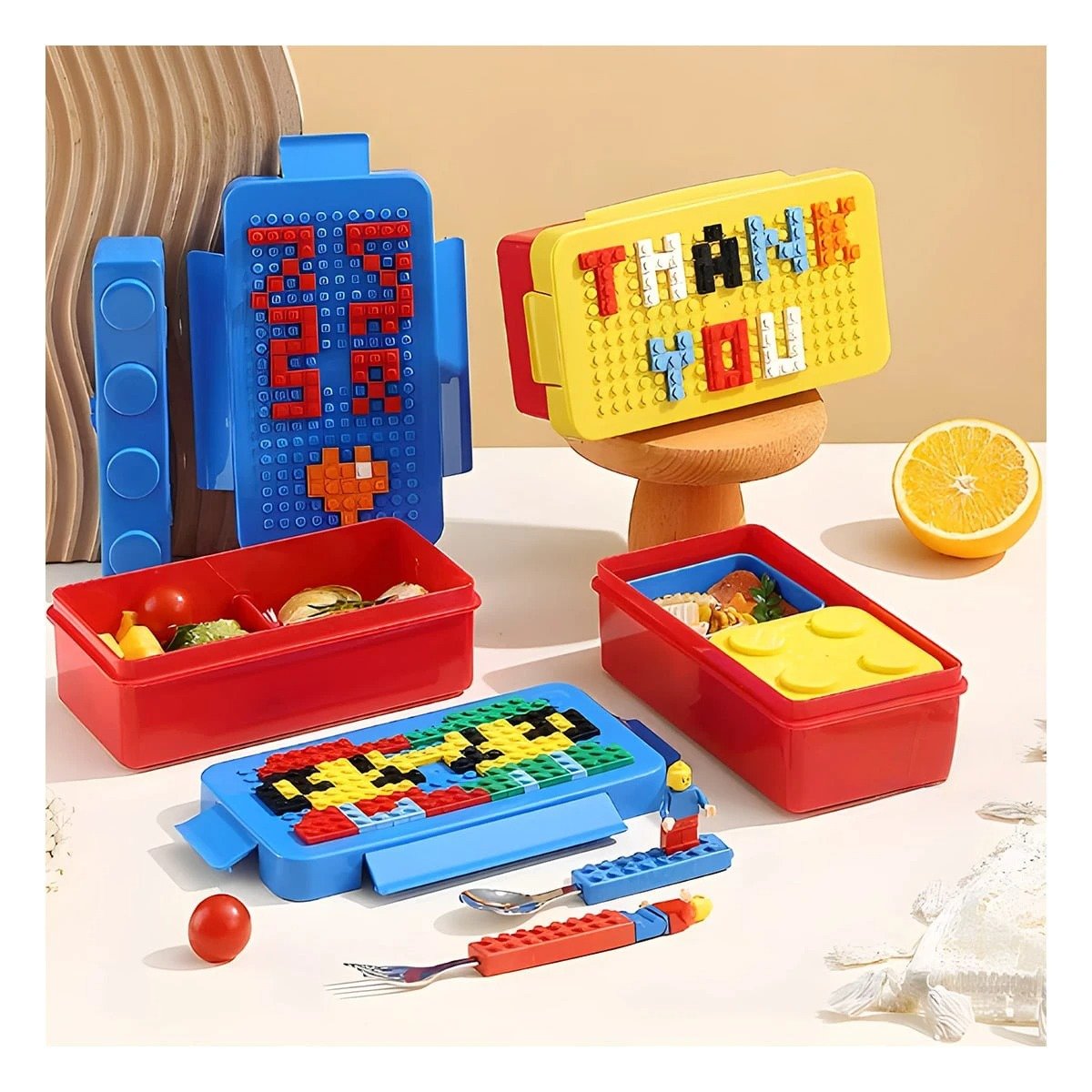 PACK2 SET EN VARIOS COLORES PARA INFANTES DE 3 TAPERES EN PLASTICO PARA GUARDAR ALIMENTOS - 3