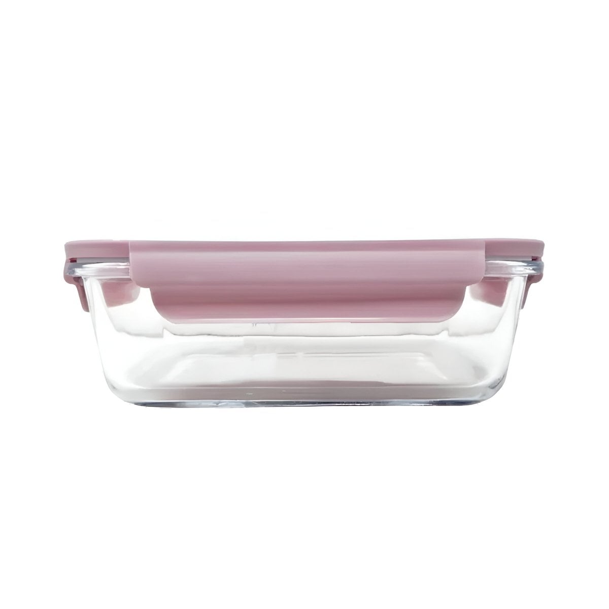 PACK2 ORGANIZADOR HERMETICO DE VIDRIO 410 ML CON TAPA FIRME ROSADO CHICO Y+REGALO STICKER - 2