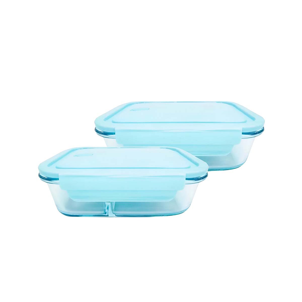 PACK6 ORGANIZADOR DE VIDRIO PARA REFRIGERAR CON 3 DIVISIONES Y+REGALO STICKER - 2