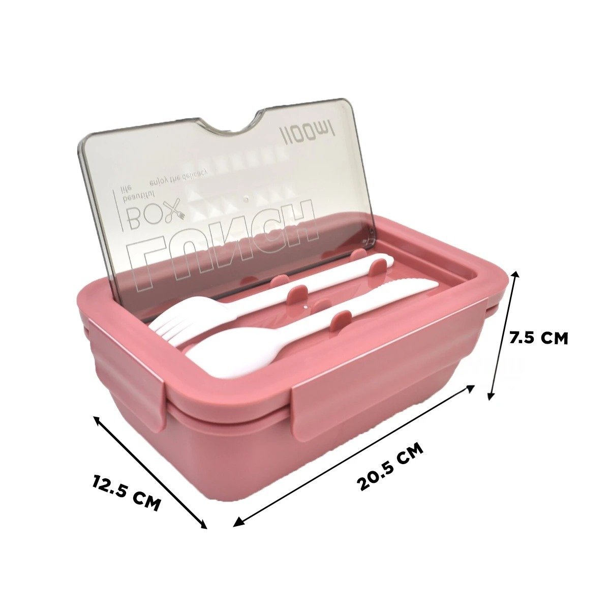 PACK12 CONTENEDOR CON 1100ML Y FORMATO INTERIOR EN DOS COMPARTIMENTOS ROSADO Y+PAPEL REGALO - 4