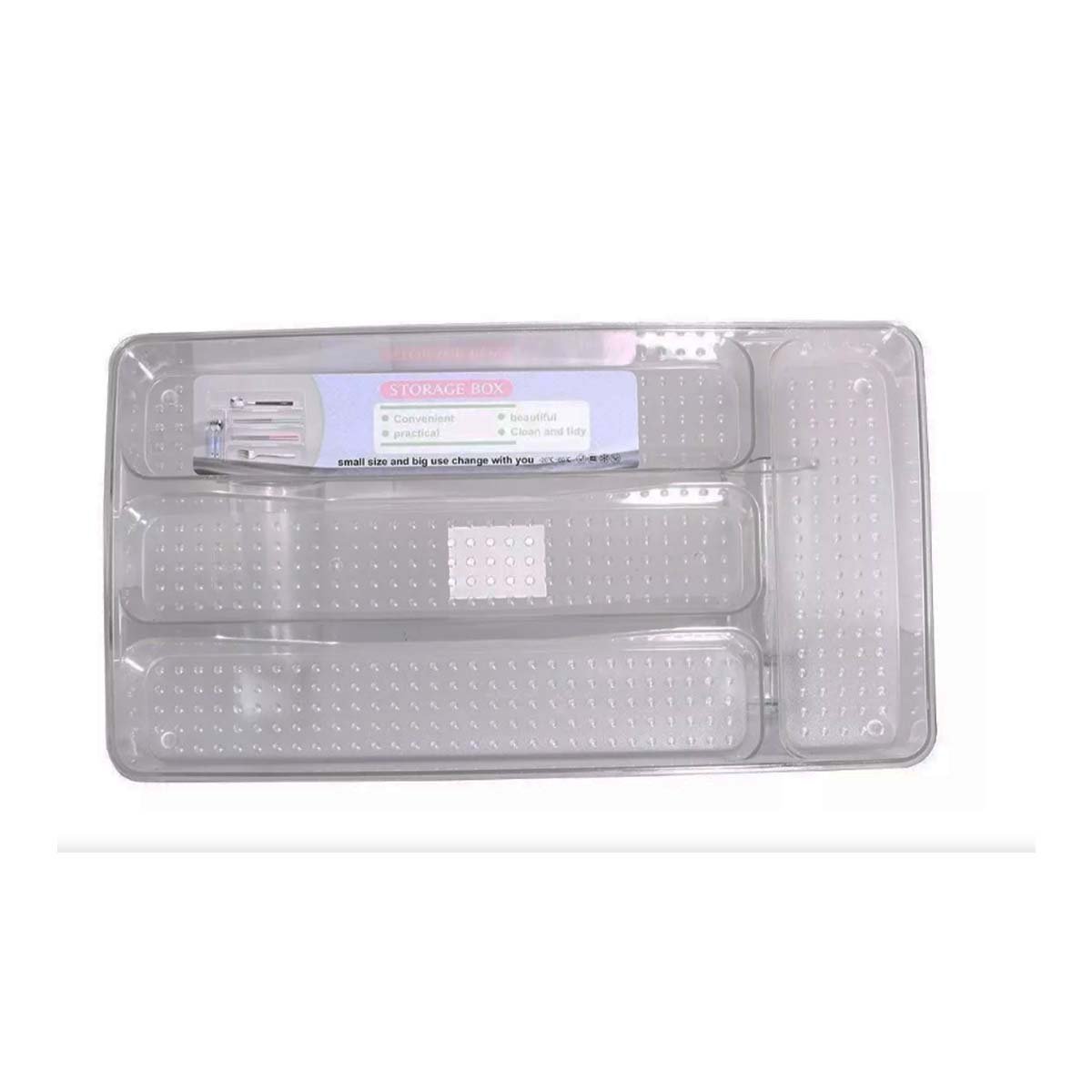 PACK2 RECIPIENTE MULTIUSO DE ACRILICO PARA COCINA 33X18X5CM TRANSPARENTE Y+REGALO STICKER - 2