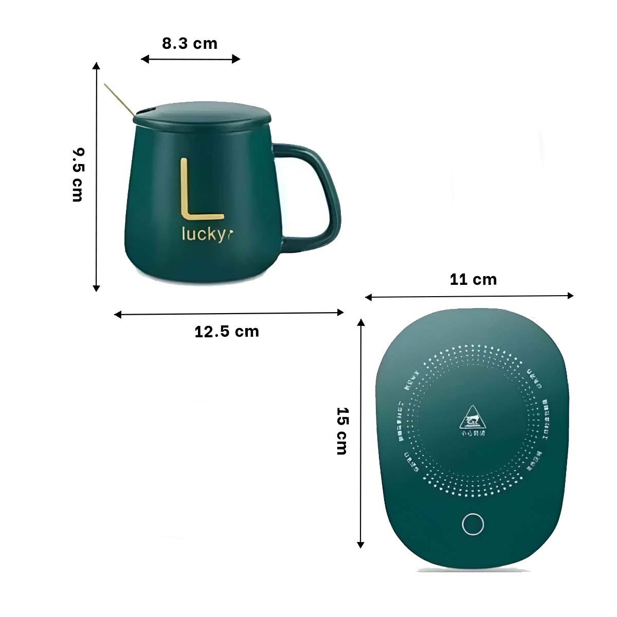 PACK6 DISPOSITIVO PORTATIL CALENTADOR DE TAZA VERDE EN CAJA Y+PAPEL REGALO - 4