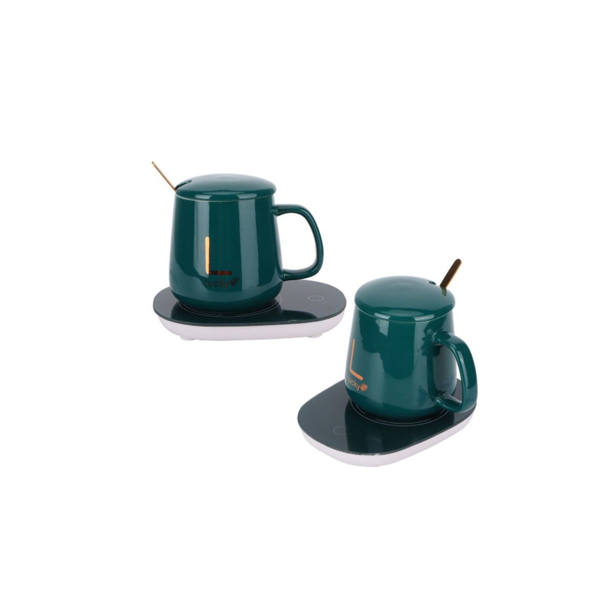 PACK6 ACCESORIO PORTATIL CALENTADOR DE TAZA VERDE EN CAJA Y+REGALO STICKER - 2