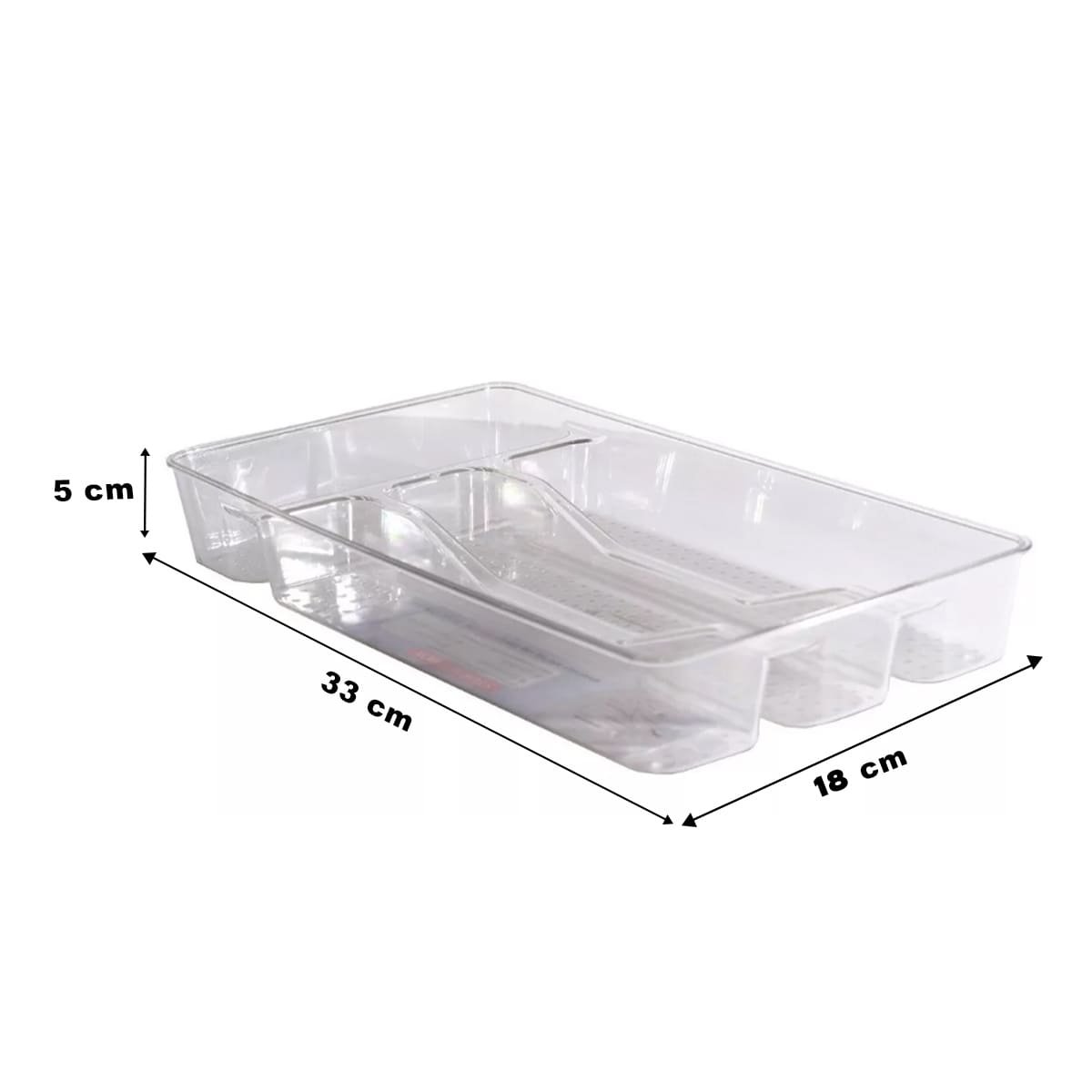 CONTENEDOR PRACTICO PARA MANTENER ORDEN EN CAJONES 33X18X5CM TRANSPARENTE Y+PAPEL REGALO - 4