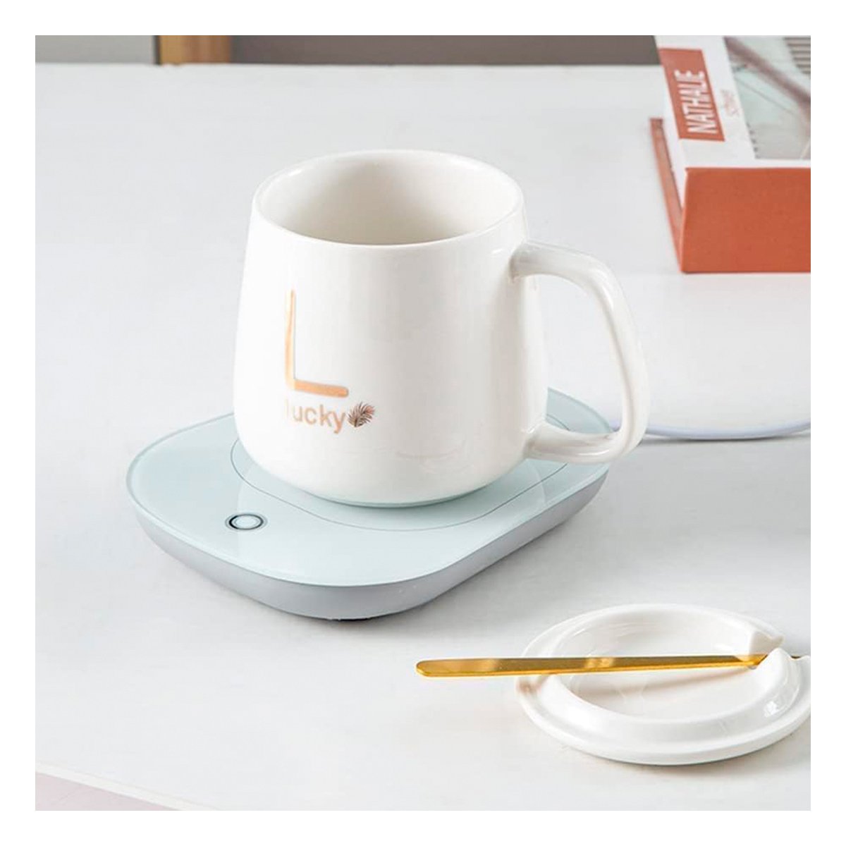 PACK12 BASE PORTATIL CALENTADORA DE TAZA BLANCO EN CAJA - 3