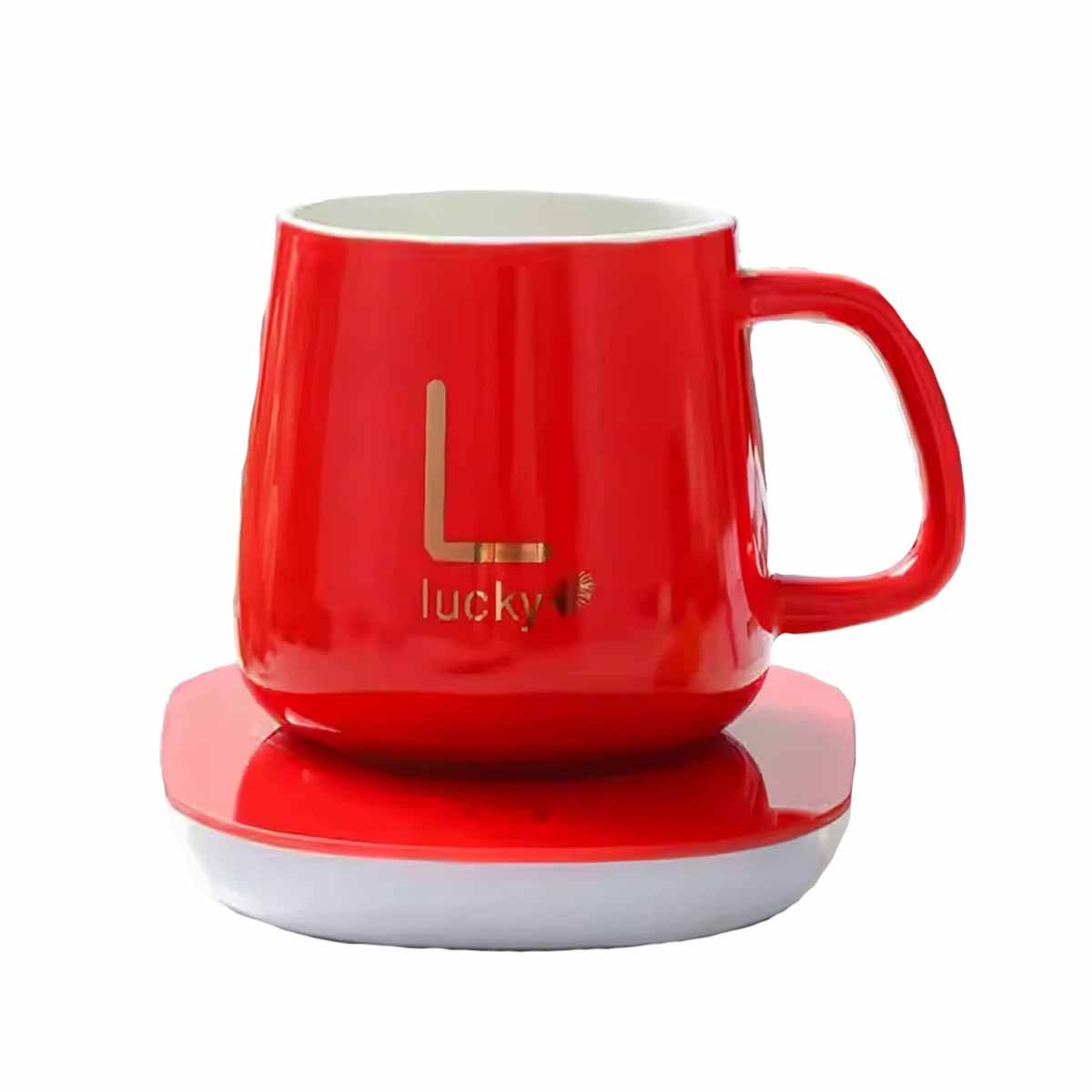 PACK2 PAQUETE CALENTADOR DE TAZA EN CAJA ROJO TECNOLOGIA DURADERA PARA BEBIDAS Y+REGALO STICKER - 2